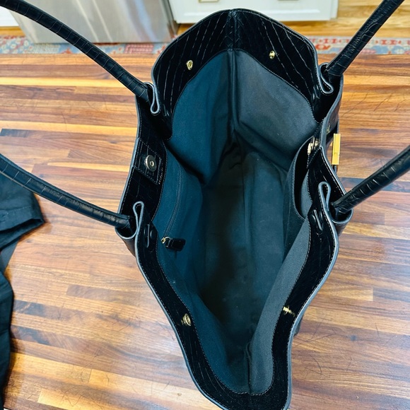 NWOT - Demellier London New York Tote in Black Crocodile-Embossed Leather - Picture 4 of 16